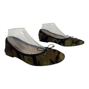 Sam Edelman Felicia Ballet Flats Camo Calf Hair Womens Size 8 Slip On